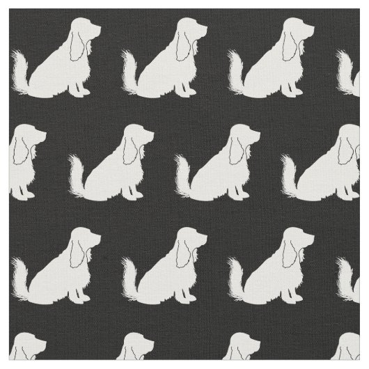 Tissu Silhouette de chien Cocker Spaniel Animal de compa (Fermer)