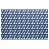 Tissu Silhouette de chien Cocker Spaniel bleu marine (Fat Quarter)