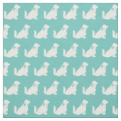 Tissu Silhouette de chien Cocker Spaniel Teal (Échantillon)