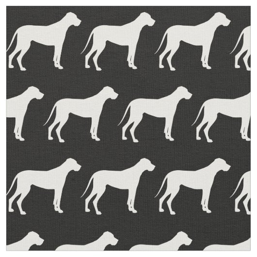 Tissu Silhouette de Chien Danois (Fermer)