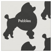 Tissu Silhouette de chien de caniche sur mesure (Fermer)
