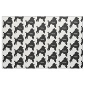 Tissu Silhouette de chien de caniche sur mesure (Fat Quarter)