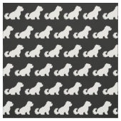 Tissu Silhouette de chien maltais (Échantillon)