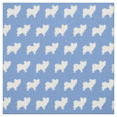 Tissu Silhouette de chien Papillon bleu clair (Échantillon)