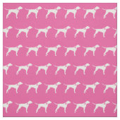 Tissu Silhouette de chien Pointer Rose pour animaux de c (Échantillon)