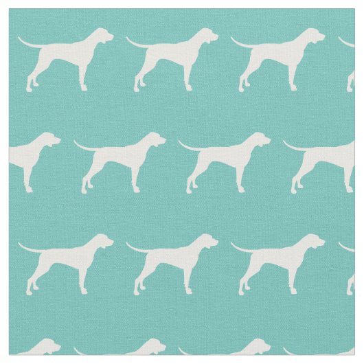 Tissu Silhouette de chien Pointer sarcelle pour animaux (Fermer)