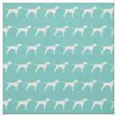 Tissu Silhouette de chien Pointer Teal (Échantillon)