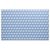 Tissu Silhouette de chien Pug bleu clair (Fat Quarter)