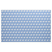 Tissu Silhouette de chien Pug bleu clair (Fat Quarter)