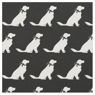 Tissu Silhouette de chien Retriever doré Animal de compa