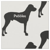 Tissu Silhouette de chien Rhodesian Ridgeback (Fermer)