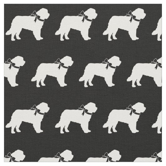 Tissu Silhouette de chien Saint-Bernard (Fermer)