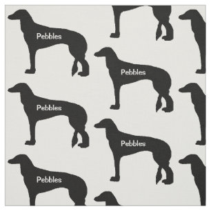 Tissu Silhouette de chien Saluki personnalisé