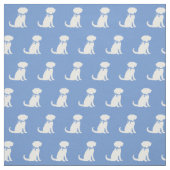 Tissu Silhouette de chien Schnoodle bleu clair (Échantillon)