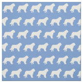Tissu Silhouette de chien St Bernard bleu clair (Échantillon)