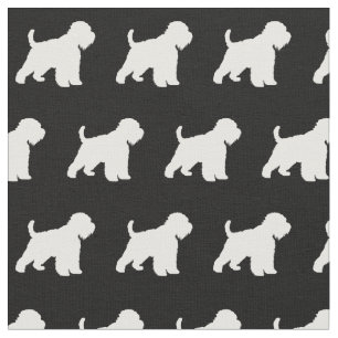 Tissu Silhouette de chien Terrier Wheaten pour animaux d