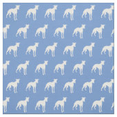 Tissu Silhouette de chien Whippet bleu clair (Échantillon)