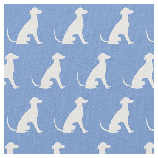 Tissu Silhouette de Lévrier en Pétrole (Fermer)