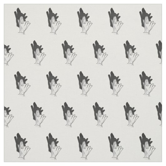 Tissu Silhouette de loup de main (Échantillon)