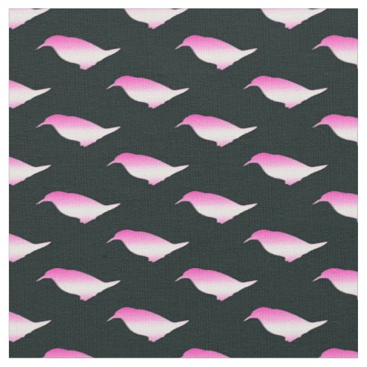 Tissu Silhouette de pingouin rose (Fermer)