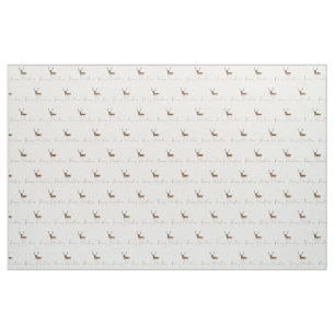 Tissu Silhouette de renne en ligne artistique de Slipper