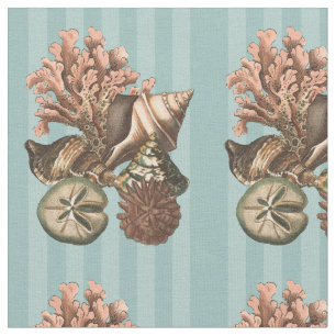 Tissu Silhouette de vie marine