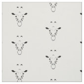 Tissu Silhouette de visage de girafe (Échantillon)