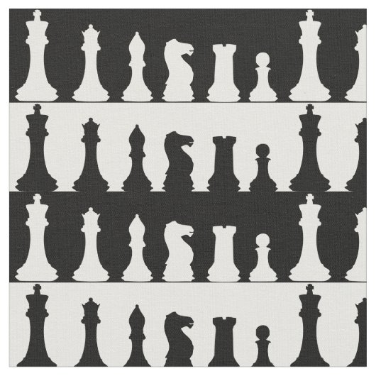 Tissu Silhouette des pièces d'échecs (Fermer)