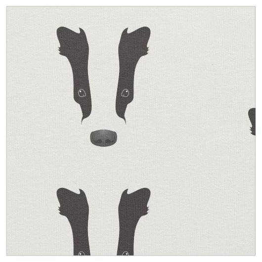 Tissu Silhouette du visage du Badger (Fermer)