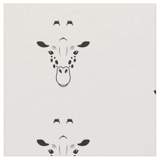 Tissu Silhouette face Giraffe (Fermer)