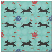 Tissu Silhouette Mutts (Échantillon)