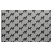 Tissu Silhouette noire de carlin - conception simple de (Fat Quarter)