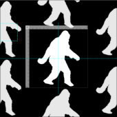 Tissu Silhouette Sasquatch (Carreau)