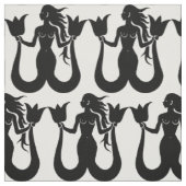 Tissu Silhouette Tonnerre_Cove de sirène à deux queue (Échantillon)