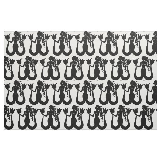 Tissu Silhouette Tonnerre_Cove de sirène à deux queue (Fat Quarter)