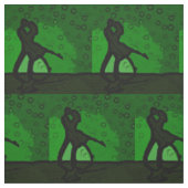 Tissu Silhouette vert Couple (Échantillon)