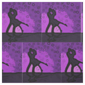 Tissu Silhouette violette en couple (Échantillon)