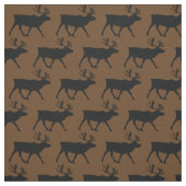 Tissu Silhouettes de caribous marron (Échantillon)
