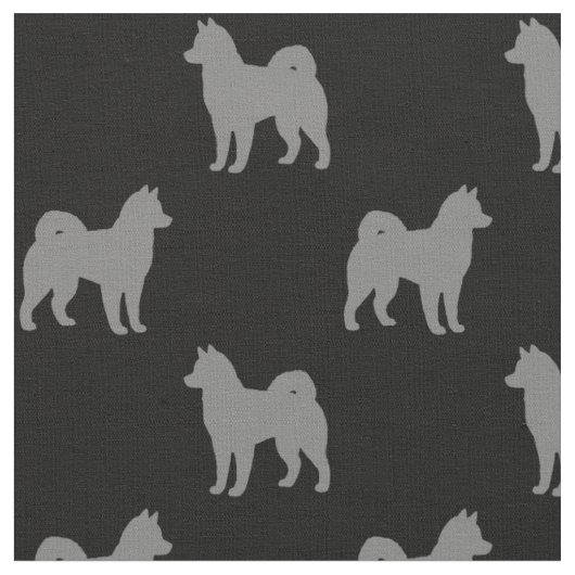 Tissu Silhouettes de chien malamué de l'Alaska modélisée (Fermer)