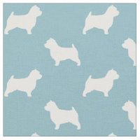 Silhouettes de chien Norwich Terrier Bleu et Blanc