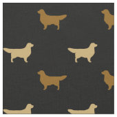Tissu Silhouettes de chiens Retriever dorés clair et fon (Fermer)