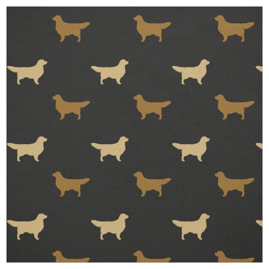 Tissu Silhouettes de chiens Retriever dorés clair et fon (Échantillon)