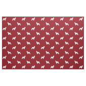 Tissu Silhouettes de Cocker Spaniel rouge et blanc à mot (Fat Quarter)
