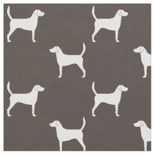 Tissu Silhouettes de race de chien Harrier à motifs