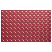 Tissu Silhouettes de teckel à poil long rouge et blanc (Yard)