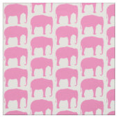 Tissu Silhouettes d'éléphant rose à motif (Échantillon)