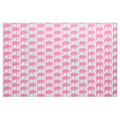 Tissu Silhouettes d'éléphant rose à motif (Fat Quarter)