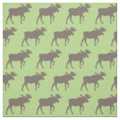Tissu Silhouettes d'orignaux Tan Green (Échantillon)