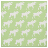 Tissu Silhouettes d'orignaux verts bébé (Échantillon)