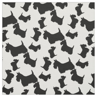 Tissu Silhouettes écossaises pour chien de terrier